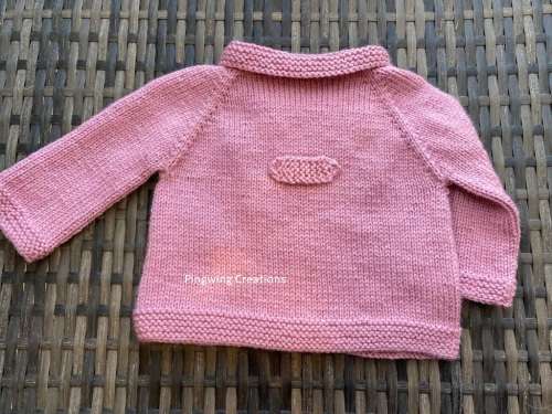 Gorgeous Rose Pink Double Breasted Baby Jacket Hand knitted