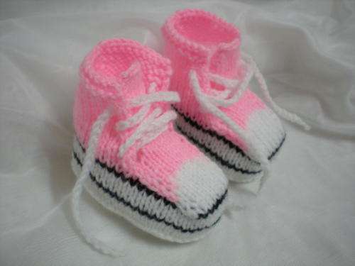 Baby Converse Booties - 0 to 6 Months - Pink