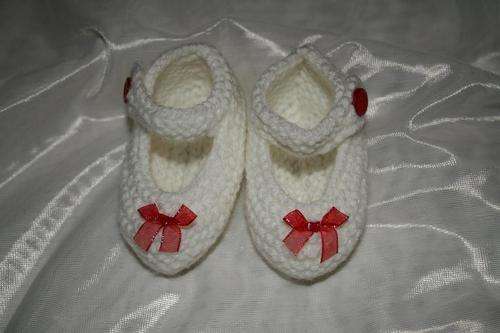 Baby Mary Jane Booties - 0 to 6 Months - White