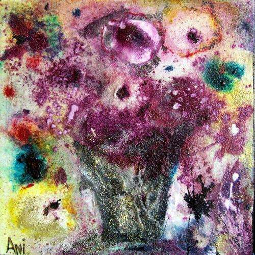 ANI VLOK!! Flowers in vase - 300x300x44mm