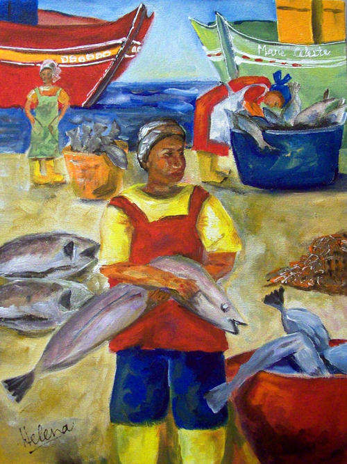 Mari Celeste coming in - 300x400x22mm - can be hung as is - by HELENA KRUGER