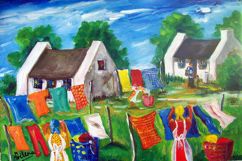 Washing and more washing -400x600mm -  by HELENA KRUGER