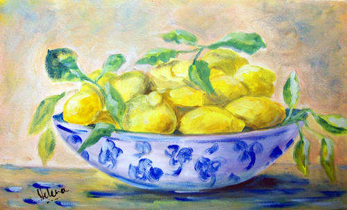 Suurlemoene - 300x500x20mm - can be hung as is - by HELENA KRUGER