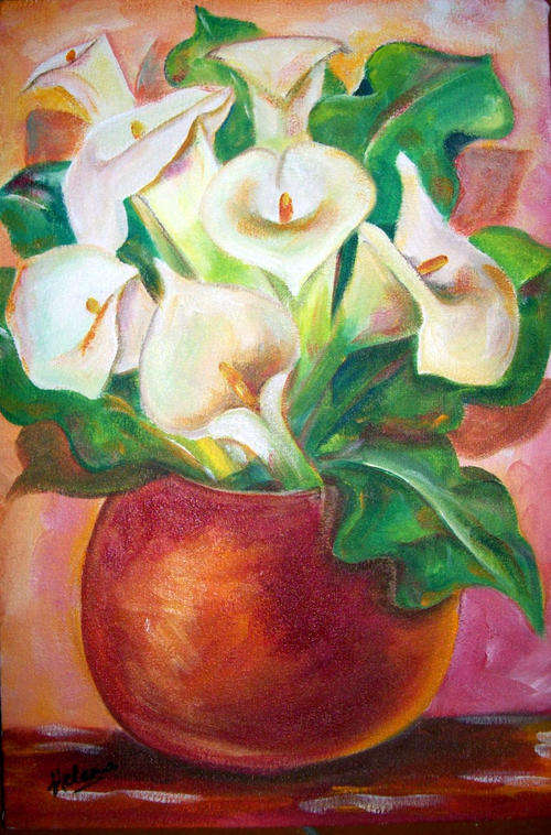 Soft Arums - 300x450mm -  by HELENA KRUGER
