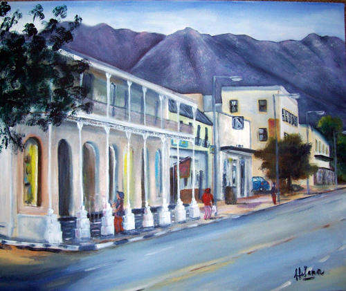 Main street -500x600x20mm - acrylic painting by  HELENA KRUGER