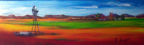 No fences - 250x900mm by Helena Kruger