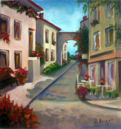 Tuscan feeling - 470x490mm by SA artist H. Kruger