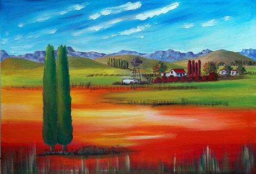 Two trees - original Helena Kruger - 470x680mm