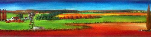 Long landscape - original Helena Kruger - 160x900mm