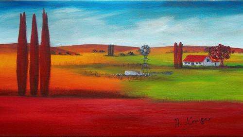 Peaceful - original Helena Kruger - 295x600mm