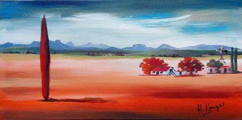 Far away - original Helena Kruger - 200x400mm