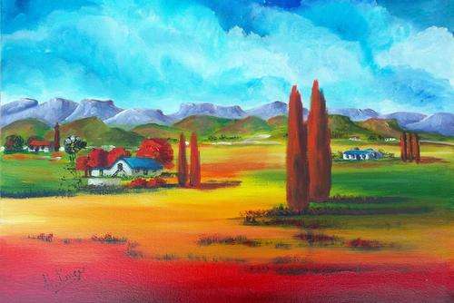 Lots of trees -  original Helena Kruger - 400x600mm