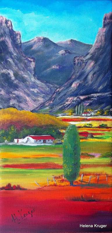 Valley of mountains -  original Helena Kruger - 295x600x44mm