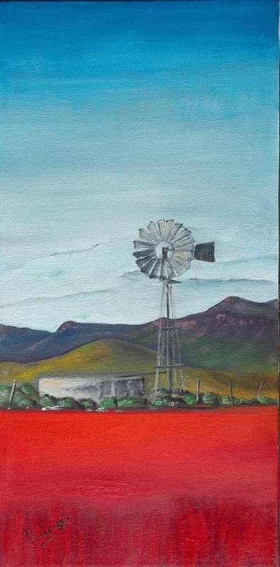 Original Helena Kruger(1957- )  - 300x600mm - Strandfntein(1)