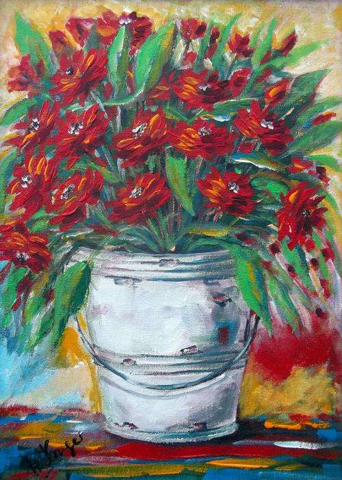 Original Helena Kruger(1957- )  -  440x540mm - Framed