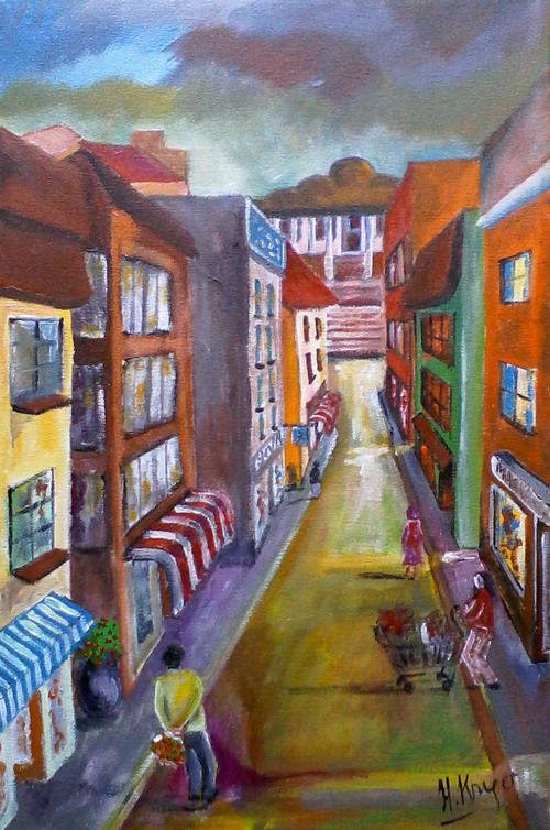 Original Acrylic by H KRUGER - 380x580mm - Chrurch Street