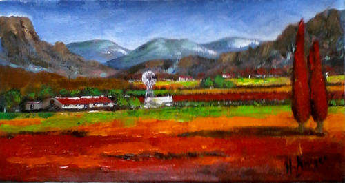 Original Acrylic by H KRUGER - 250x500mm