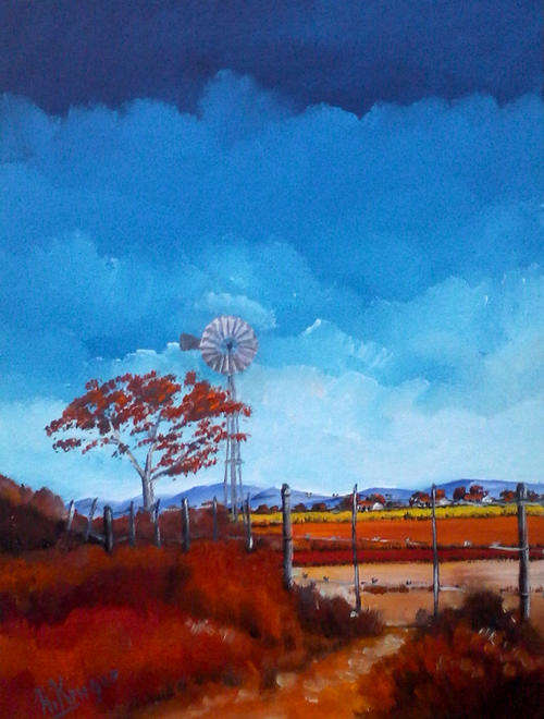 Original Acrylic by H KRUGER - 450x600x22m - can be hung as is