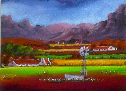 SUMMER INTHE CAPE - Original Acrylic by HELENA - 200x250mm
