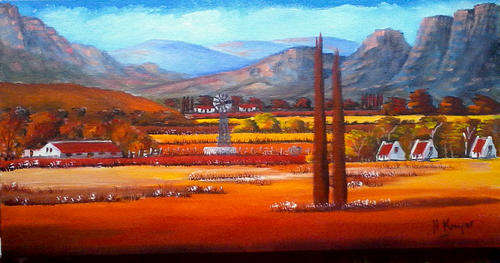 Autumn - Original Acrylic by HELENA - 300x600X22mm
