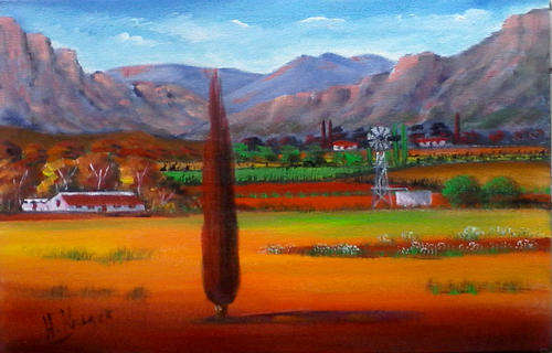 Original Acrylic by HELENA  - 330x520x44mm - can be hung as is