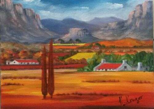 Original Acrylic by H. Kruger - 250x340x30mm