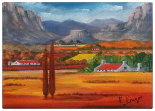 Original Acrylic by H. Kruger - 250x340x30mm