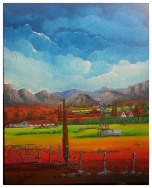 WOW! STUNNING LARGE original by H Kruger - 600x750x44mm
