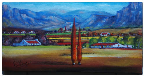 WOW! STUNNING original by H Kruger(1957-)   - 250x500x22mm