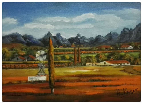 WOW! STUNNING original by H Kruger(1957-)   - 300x400x22mm