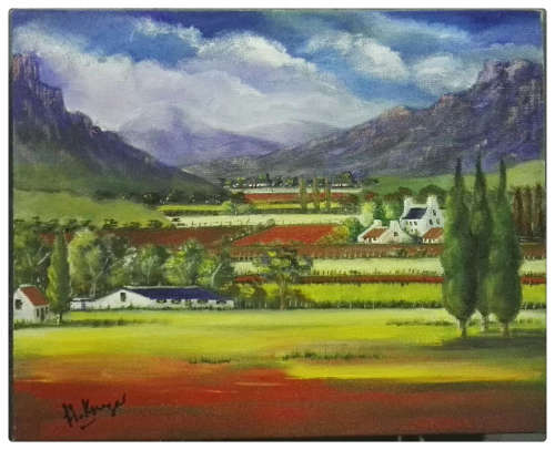WOW! STUNNING  original by H Kruger(1957-)   - 400x500x22mm - can be hung as is!