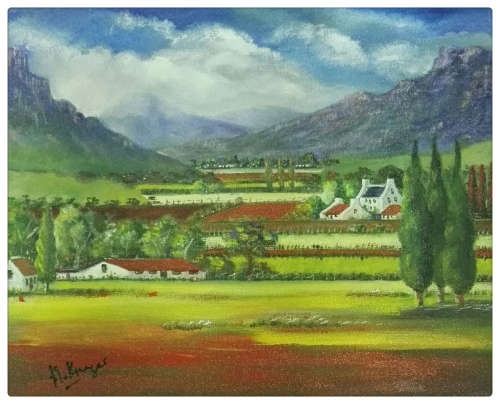 WOW! STUNNING  original by H Kruger(1957-)   - 400x500x22mm - can be hung as is!