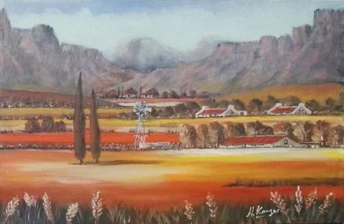 Orginal art on stretched canvas by Helena Kruger