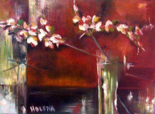 Tranquility - 300x400x44m - oil on blocked stretched canvas - by Helene Kruger