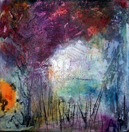 Paradise - 300x300x44mm - by famous  Cape Town artist Annie Vlok