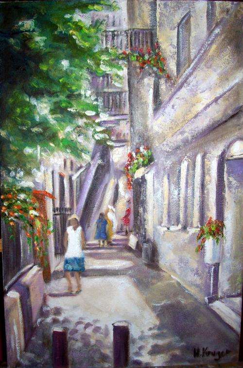 Barcelona isle - 400x600mm - oil on canvas board - by H. Kruger