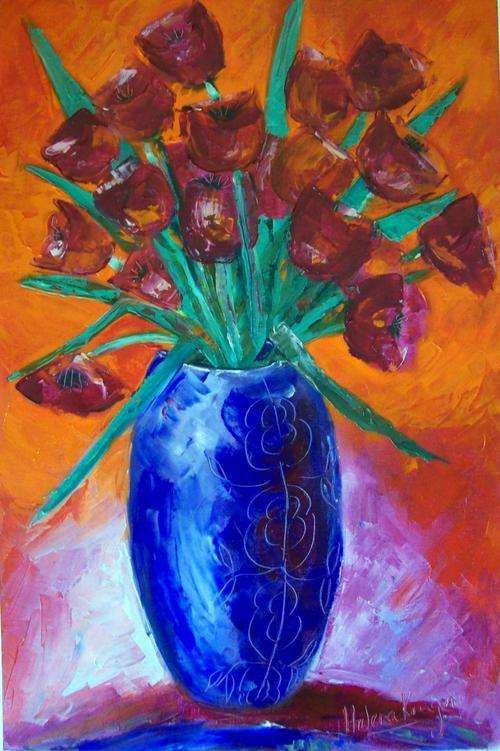 Pallette knife oil on canvas by Helena Kruger - 400x600mm