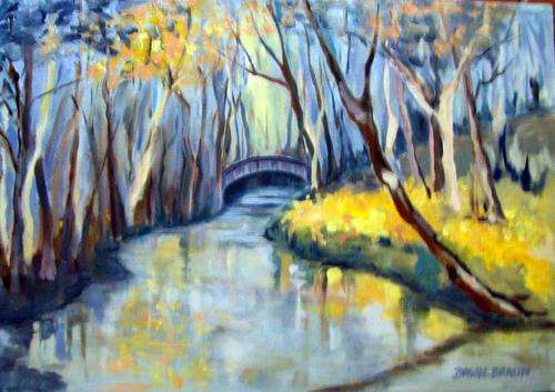 So peaceful! Original oil by DAWN BRAUN - 450x650x44mm - blocked canvas