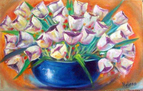 HELENA KRUGER - Original oil on canvas on board