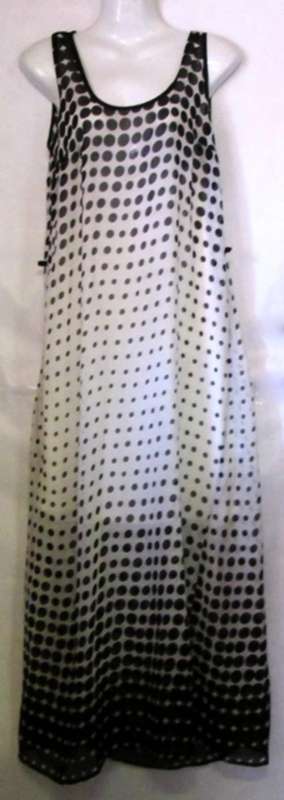 Ladies black and white polka dot long summer dress size 42  - POSTAGE  FREE IN S.A.