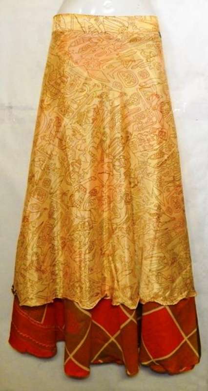 Indian silk wrap skirt   - POSTAGE  FREE IN S.A.