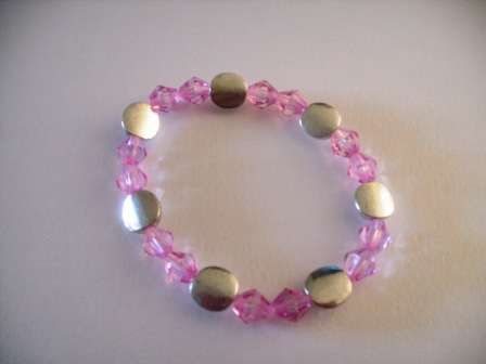 **st patricks special** PINK STRETCHY BRACELET ** last one in stock!!