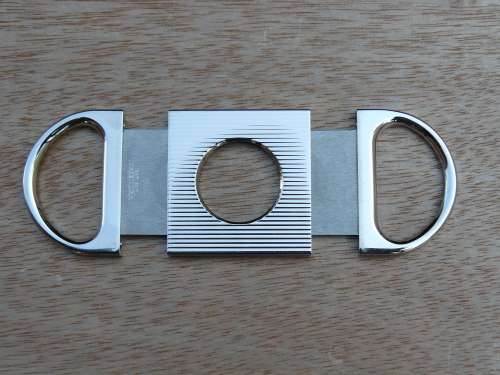Davidoff Double Blade Cigar Cutter (Gilded Diamond Cut Lines)