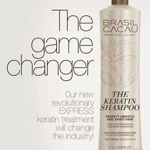 The keratin shampoo brasil cacau 1litre  (the first shampoo, the sweet shampoo is similar)