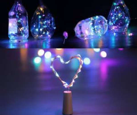 Fairy string lights make an art peice for your xmas table