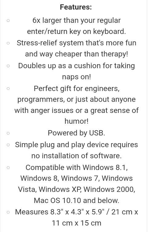 Big enter usb