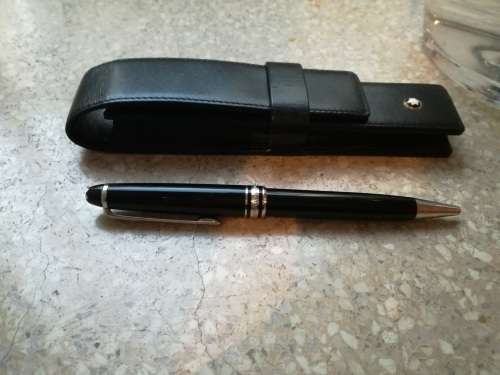 Mont Blanc Meisterstuck Black Ballpoint Pen with Mont Blanc Case