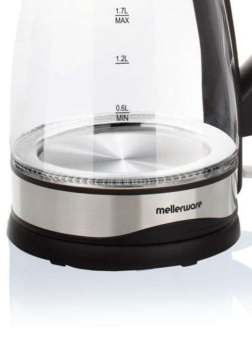 Mellerware - 1.7 Litre 2200W Optic 360 Degree Cordless Kettle - Black