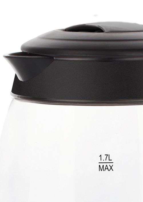 Mellerware - 1.7 Litre 2200W Optic 360 Degree Cordless Kettle - Black