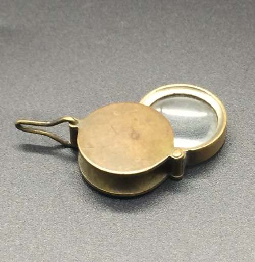Old Miniature Brass Magnifying Glass